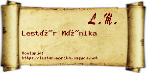 Lestár Mónika névjegykártya
