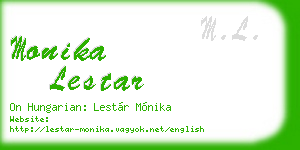 monika lestar business card