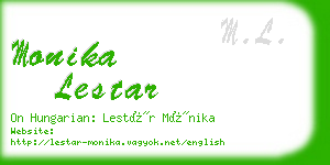 monika lestar business card